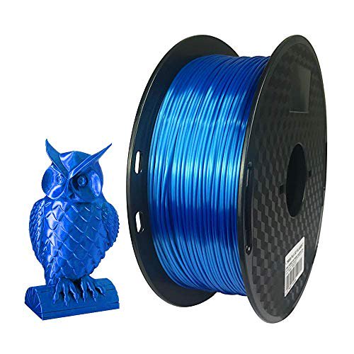 Silk PLA Filament Sapphire Blue 1.75 mm 1KG 3D Printer Filament 2.2 LBS Spool FDM 3D Printing Materials Silky Shiny Metal Metallic Blue
