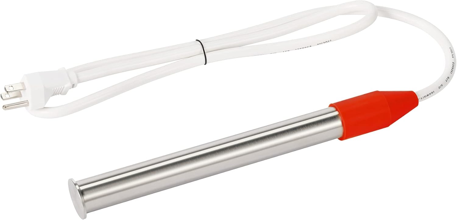 1000W Titanium Fully Submersible Bucket Heater, 100% Waterproof, Versatile Bucket Heater for heating various liquids, Slim Design, Easy carry handle, Simple to use Pack of 2