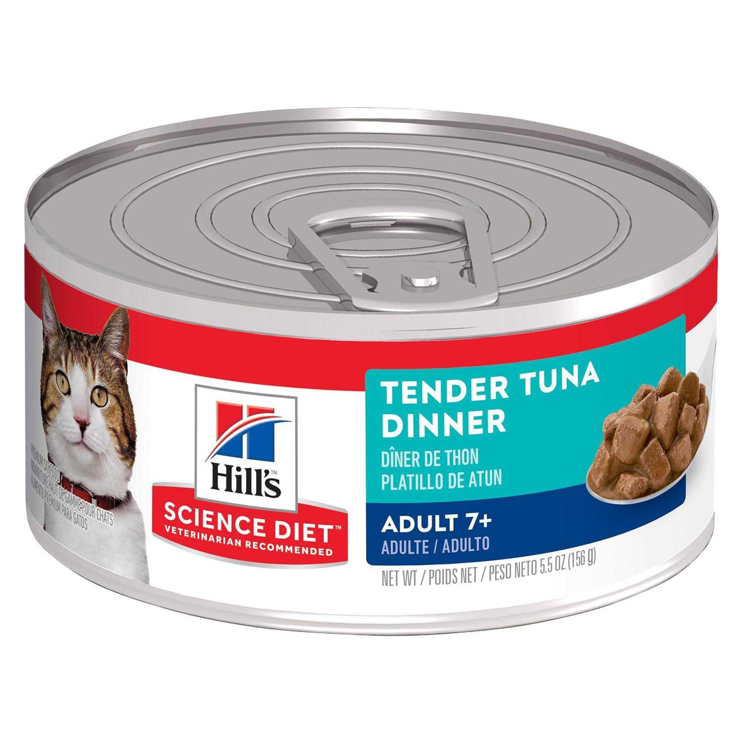 Hill's Science Diet Adult 7+ Tender Tuna Dinner Cat Food - Pet Supplies online store