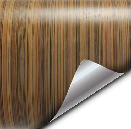 VVIVID Striped Maple Wood Grain Faux Finish Textured Vinyl Wrap Roll Sheet Film for Home Office Furniture DIY No Mess Easy to Install Air-release Adhesive (2ft x 48 Inch)