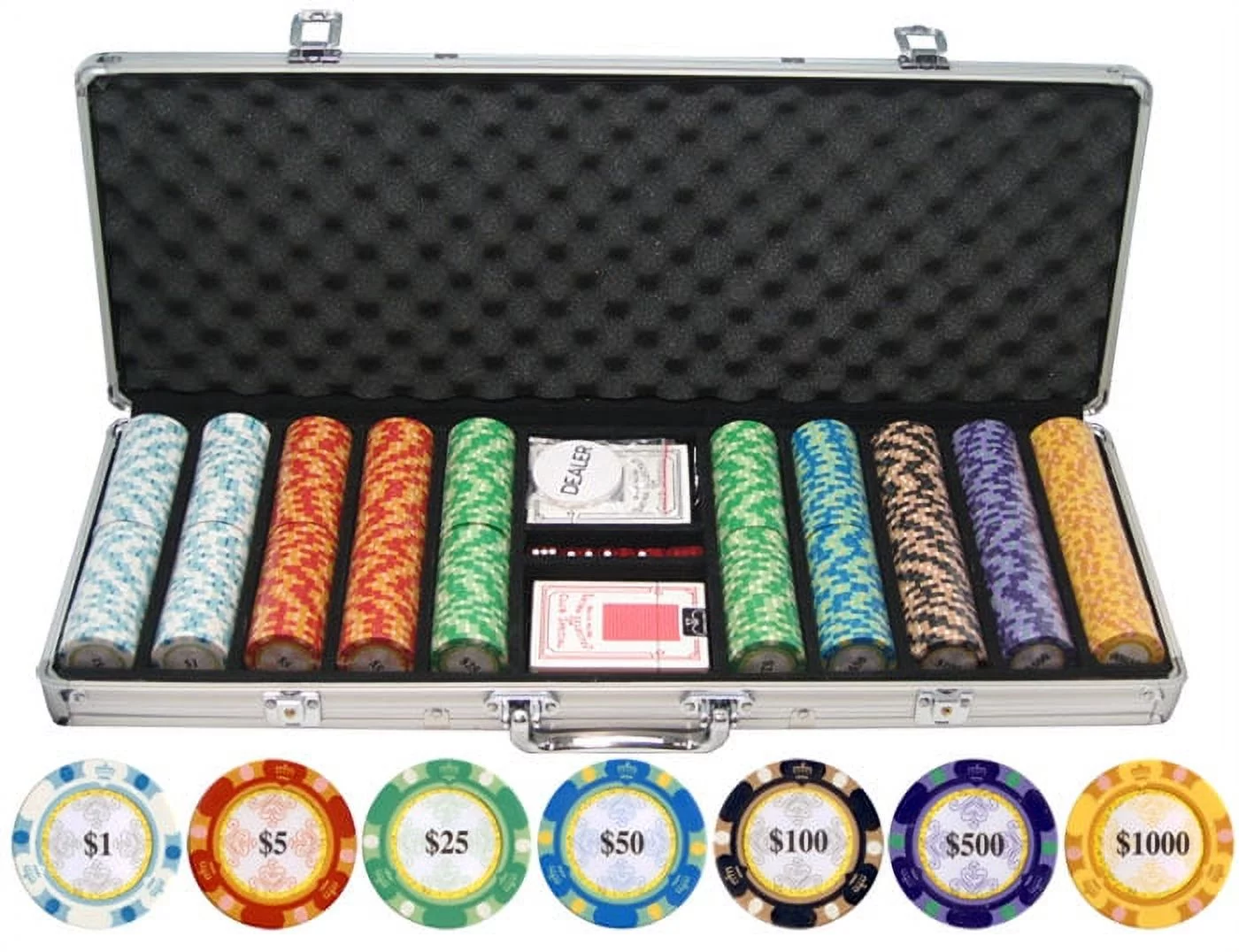 13.5g 500pc Monte Carlo Clay Poker Chips