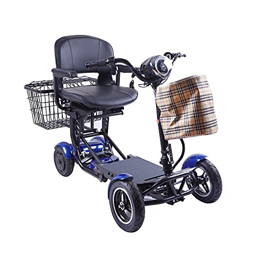 All Terrain 4 Wheel Foldable Mobility Scooter for Seniors. 25 Mile Long Range - 300lbs Capacity with Extended Battery 15.6AH-25 Miles Long Range Adults Mobility Scooters (Model7)