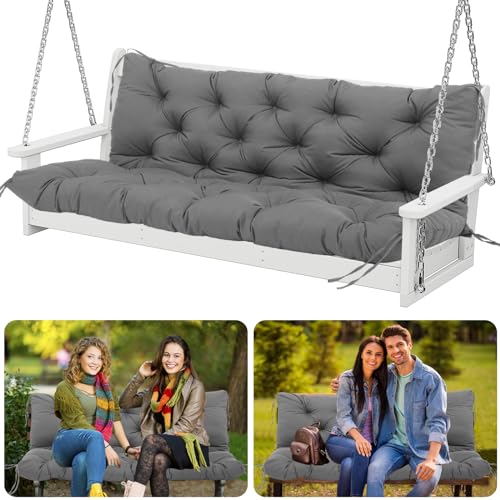 Outdoor Swing Cushions 60 inch 2-3 Seater Patio Swing Cushions Thicken 5