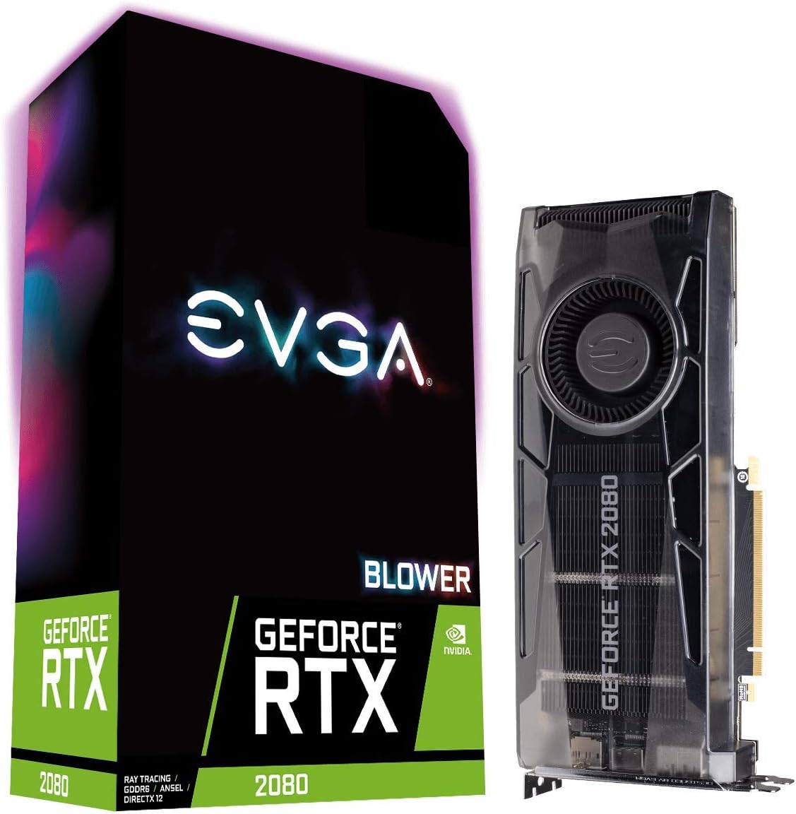 EVGA GeForce RTX 2080 GAMING 8GB GDDR6, RGB LED Graphics Card 08G-P4-2080-KR