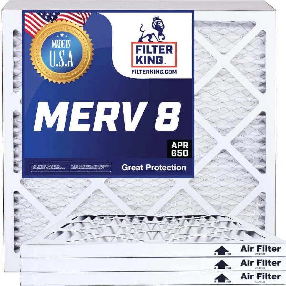 Filter King 5x66x1a Air Filter | 4-PACK | MERV 8 HVAC Pleated A/C Furnace Filters | MADE IN USA | Actual Size: 5 x 66 x .75