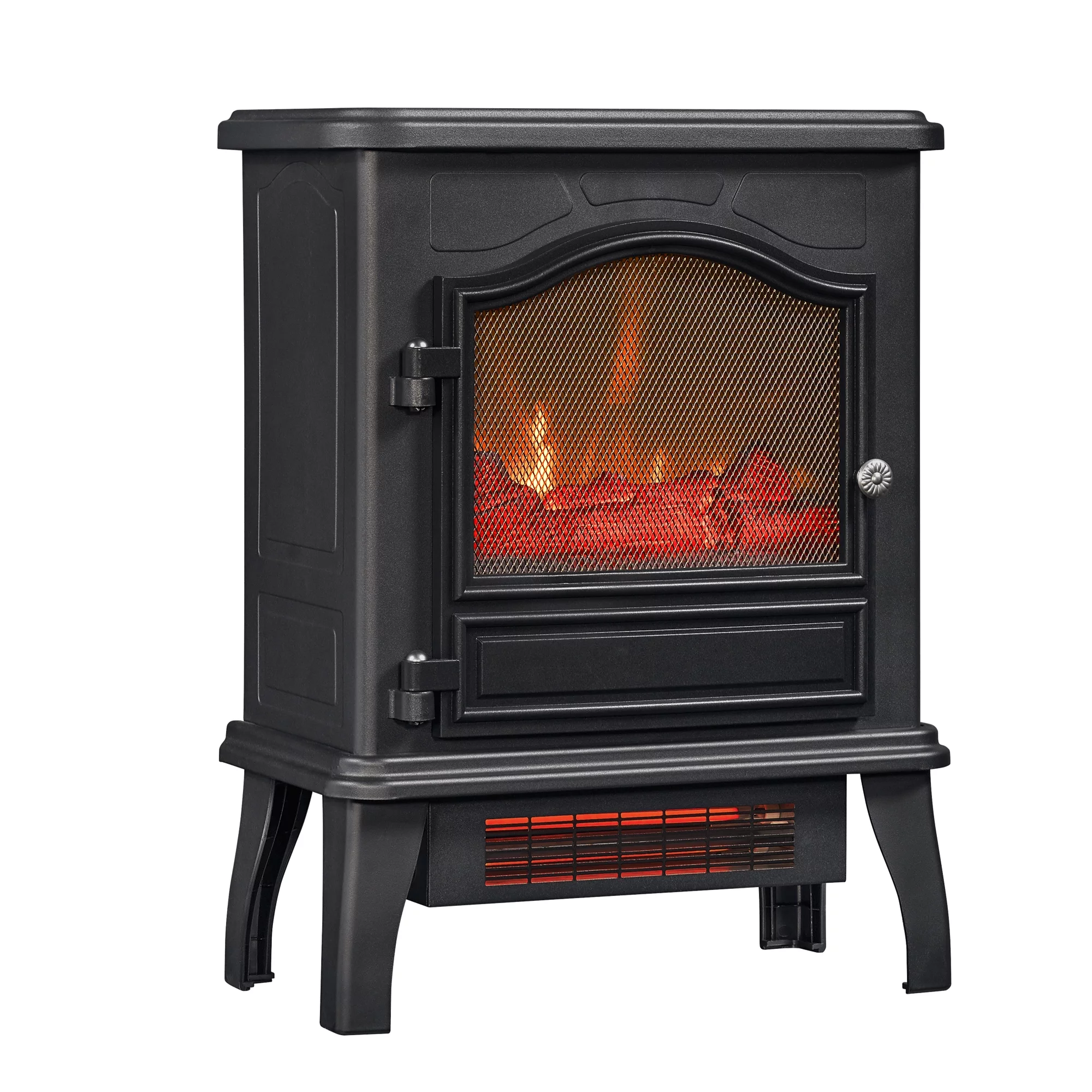 ChimneyFree Powerheat Infrared Quartz Electric Stove Heater, 1500W, Black