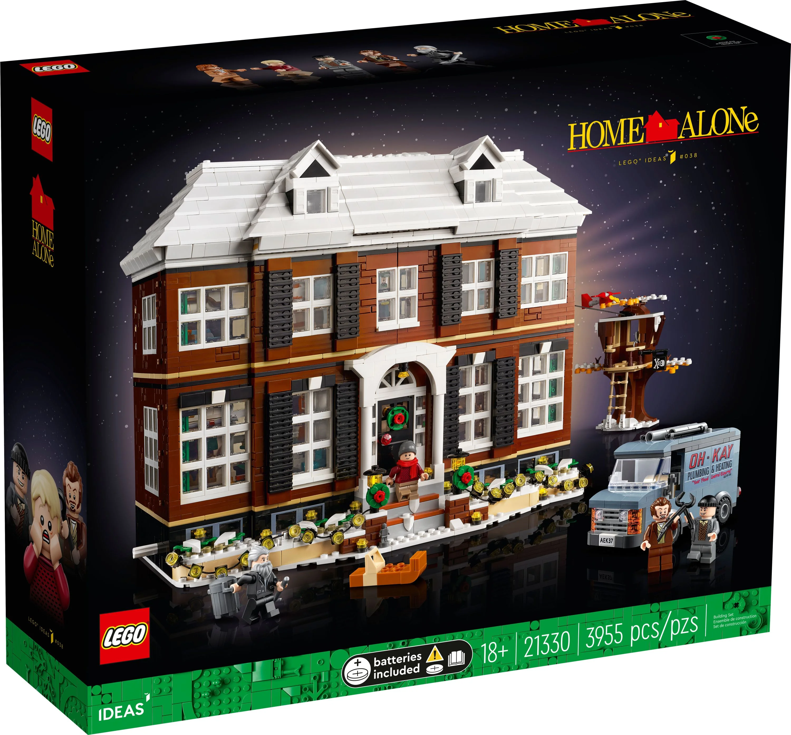 LEGO Ideas Home Alone McCallisters’ House 21330 Building Set for Adults, Movie Collectible Gift Idea with 5 Minifigures