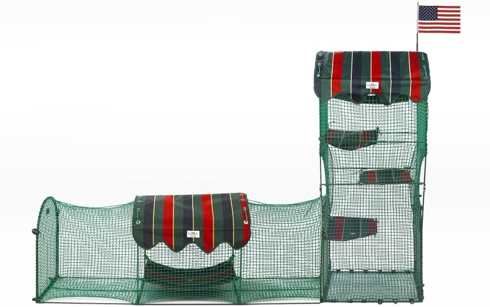 Kittywalk Town & Country Collection Outdoor Cat Enclosure - Green