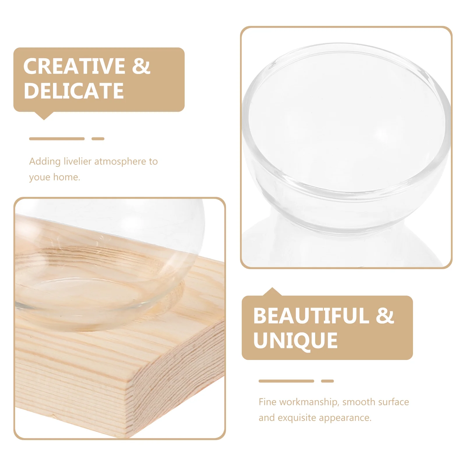 Hanging Glass Planter Small Vases Hydroponics Containers Table