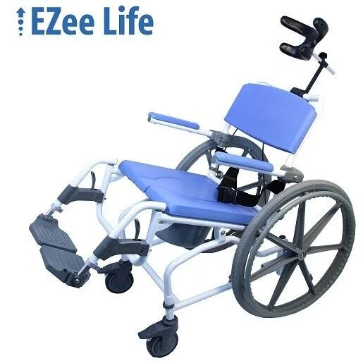 Healthline Products EZee Life Aluminum Tilt Shower Commode Chair 18