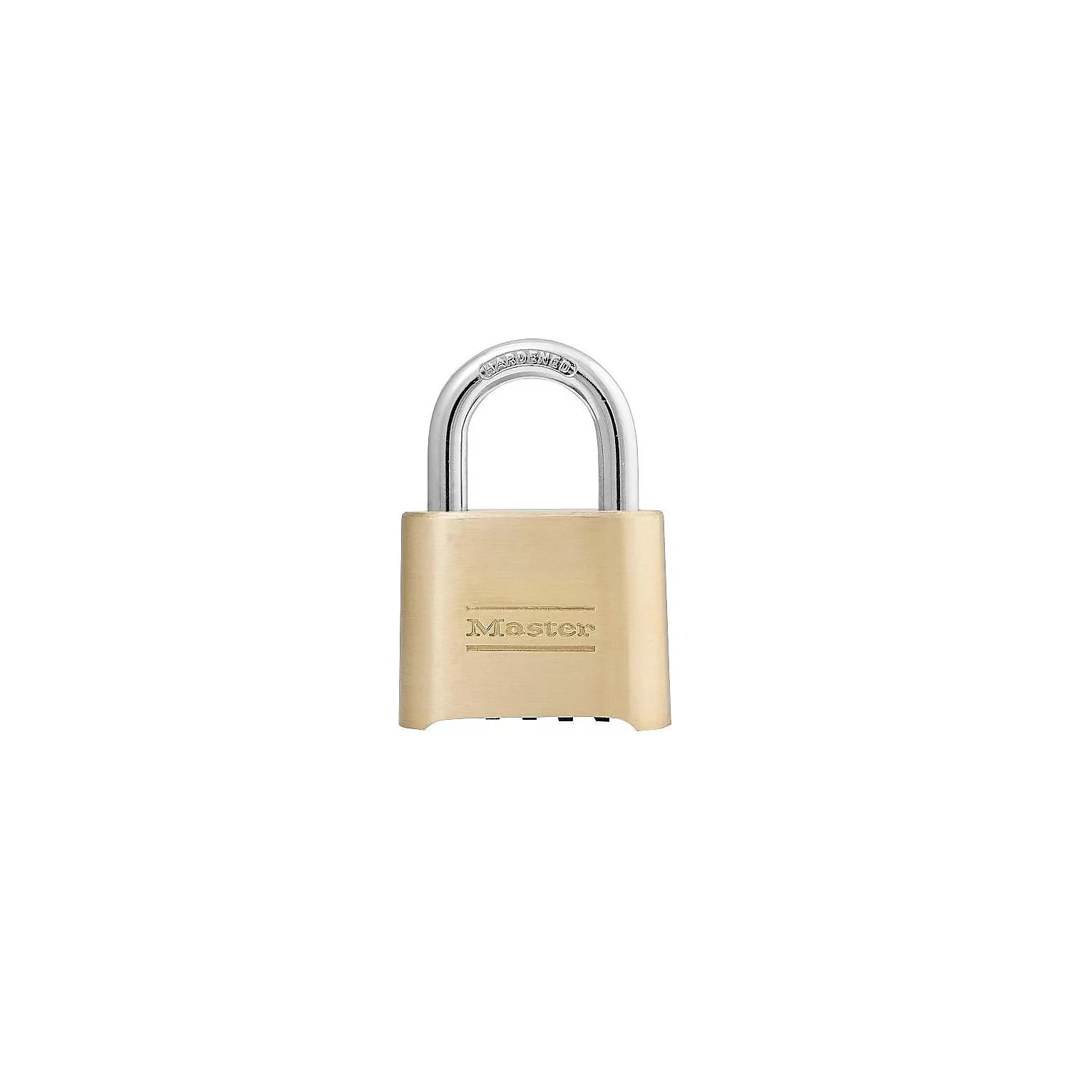 Master Lock Resettable Combination Padlock 2 in Wide, Brass