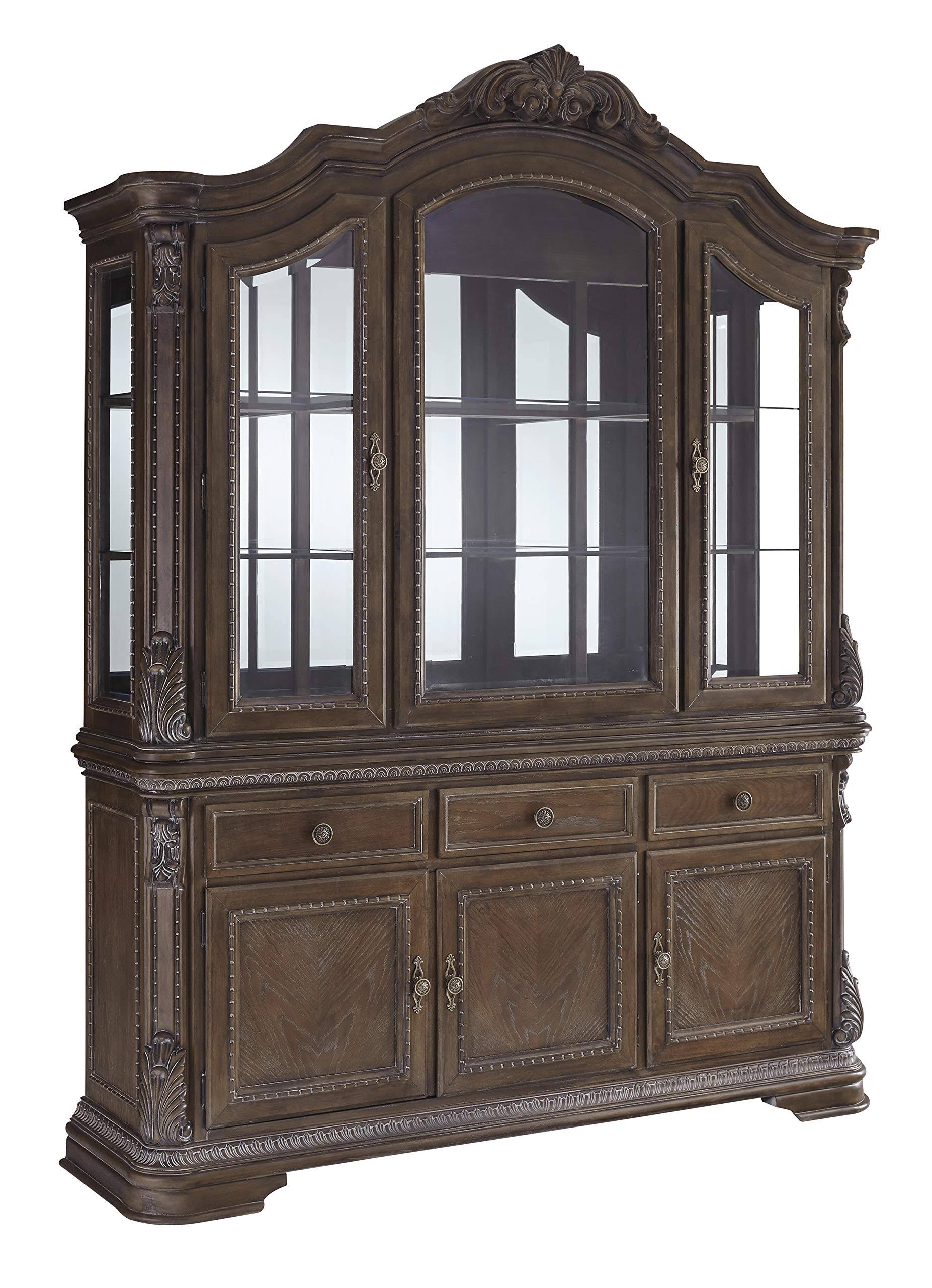 Signature Design by Ashley Charmond Dining Room China, Brown