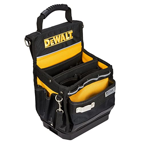 DEWALT Tool Bag, Easy Access Small Tool Pouch with Hard Bottom and Carrying Strap (DWST17624)