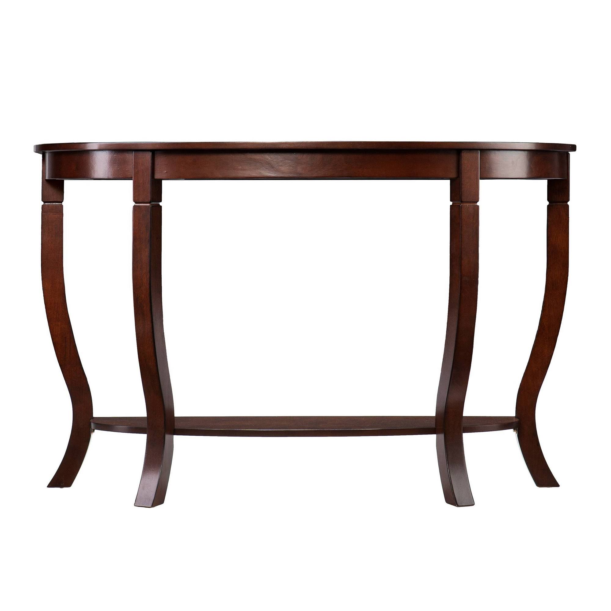 Mallste Demilune Console Table Brown - Aiden Lane