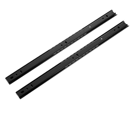 Sliding Rail Linear Bearing Slider Cold Rolled Steel Drawer Slides 8~20Inch Close Drawer Track Rail Sliding Two-Section Cabinet Slides Furniture Hardware(DG205 16 Inch)