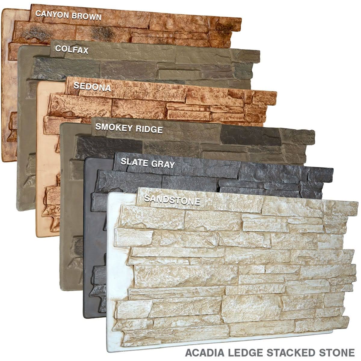Acadia Ledge Stacked Stone, Stonewall Faux Stone Siding Panel (canyon Brown)