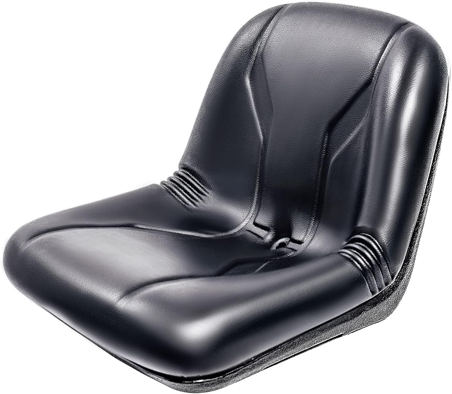 High Back Riding Lawn Mower Seat,Garden Tractor seat,Universal Mount Seat,Corrosion Resistant, Central Drain,Multi-Hole flip-Forward mounting (Black)