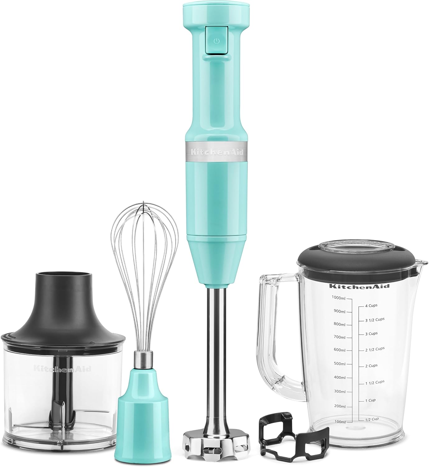 KitchenAid Variable Speed Corded Hand Blender with Accessories, Aqua Sky, KHBV83AQ