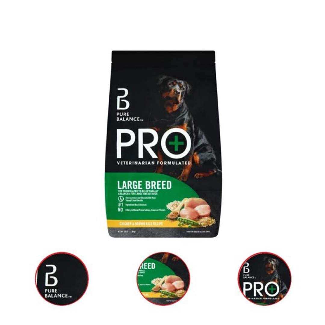 Pure Balance Pro+ Large Breed Chicken & Brown Rice Recipe Dry Dog Food - Pet Supplies online store