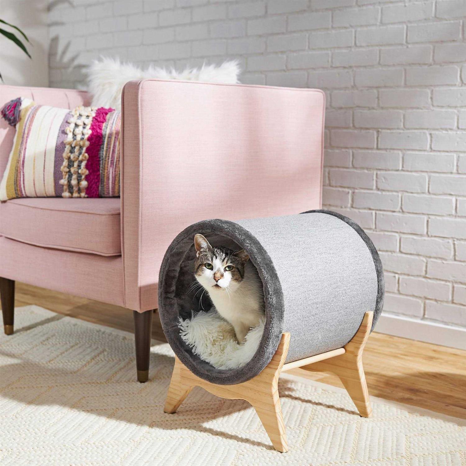 Frisco Modern Elevated Tunnel Cat Bed - Pet Supplies online store