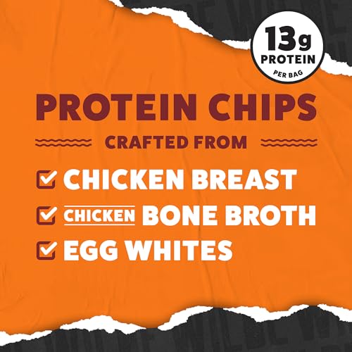 WILDE Protein Chips Variety Pack, Protein Snacks, Keto chips, Made with Real Ingredients, 1.34oz Bags (Pack of 12) - High Protein, Low Carb Snack Box