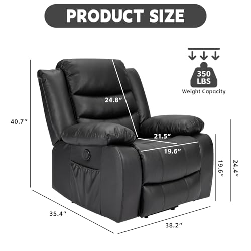 Power Lift Recliner Chair for Elderly, Electric Recliner Chairs with Massage and Heating Funtion, USB Port, Remote Control, Side Pocket, Leather Lift Chair for Living Room Home (Brown)