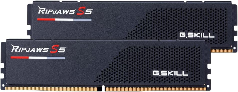 G.SKILL Ripjaws S5 Series (Intel XMP 3.0) DDR5 RAM 48GB (2x24GB) 6800MT/s CL34-46-46-108 1.35V Desktop Computer Memory UDIMM - Matte Black (F5-6800J3446F24GX2-RS5K)