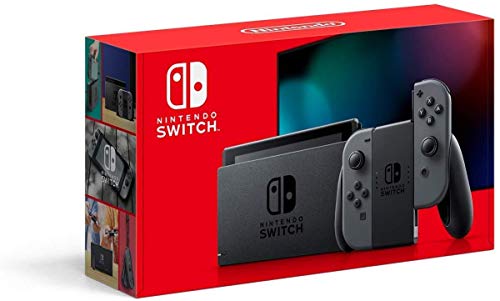 Nintendo Switch Game Console - Black (HAC-001(-01) w/ OEM Blue/Red Joycon (Renewed)