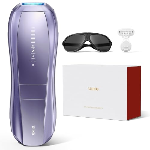 Ulike Laser Hair Removal Device Air 10 Ipl Gift for Women and Men, Ice Cool and Permanent Hair Reduction for Nearly Painless, Dual Lights, Skin Sensor & USHR Mode Hair Removal in 10mins from Home