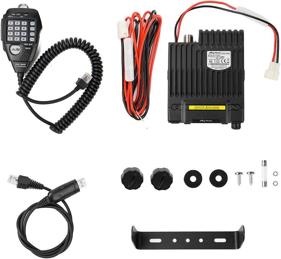 AnyTone AT-778UV Transceiver Mobile Radio Dual Band 25W VHF/UHF VOX Vehicle Car Radio w/Cable