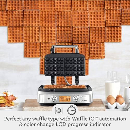 Breville Bwm620Xl The Smart Waffle Pro 2 Slice Waffle Maker Bje510Xl Stainless Steel Bje510Xl countertop griddle appliance
