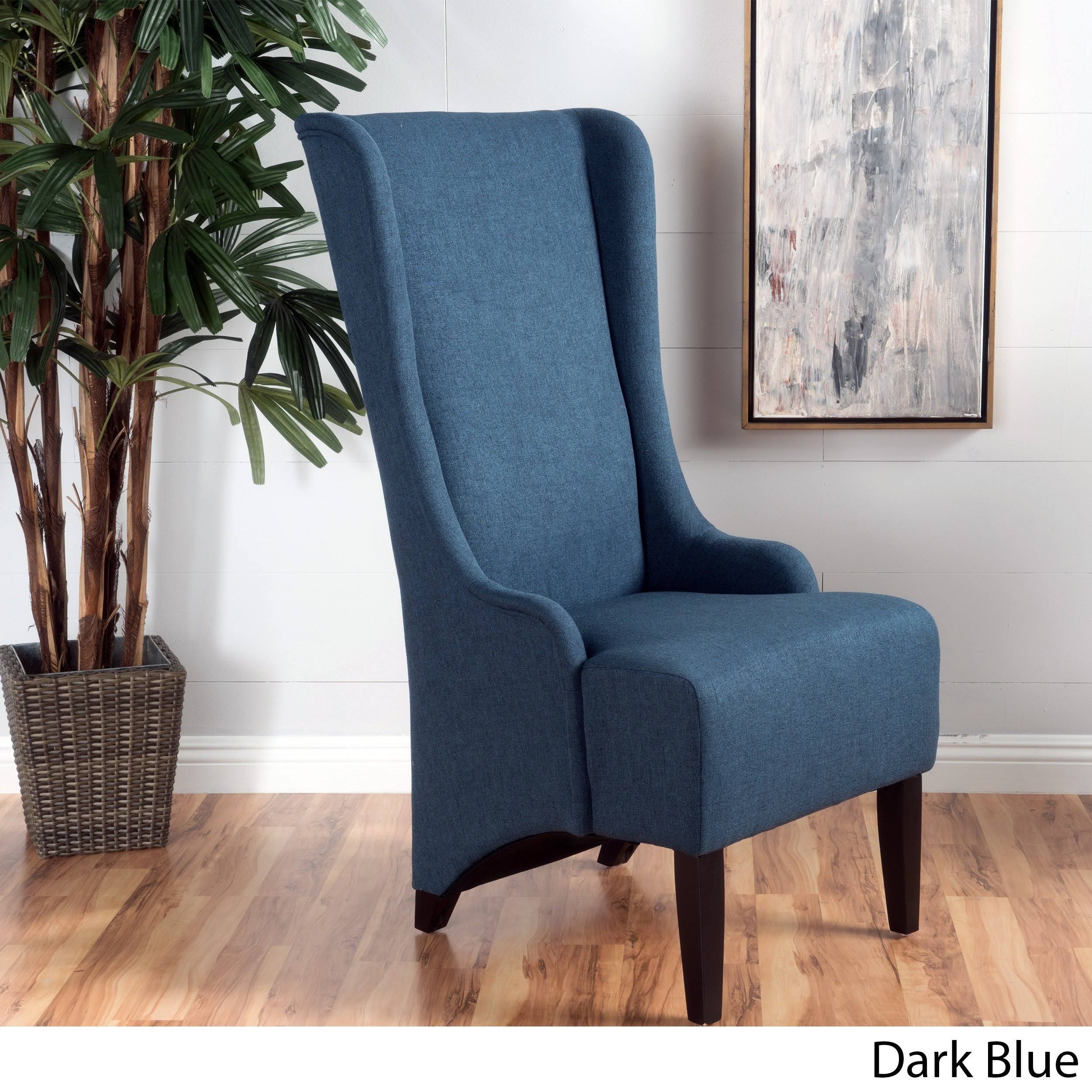 Christopher Knight Home Callie High Back Fabric Dining Chair by, Dark Blue
