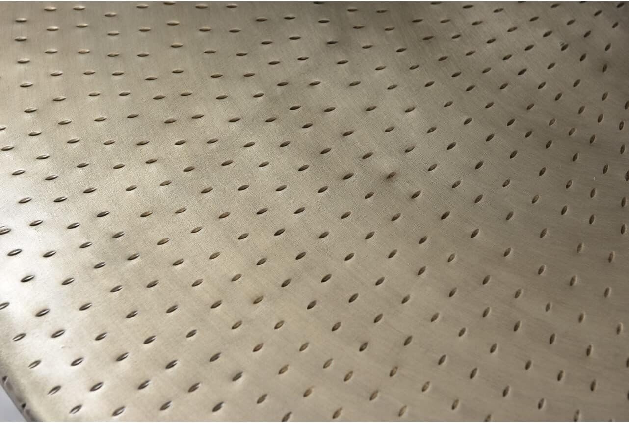 Drum Silver Iron Coffee Table 36' Silver Industrial Round Metal Hammered