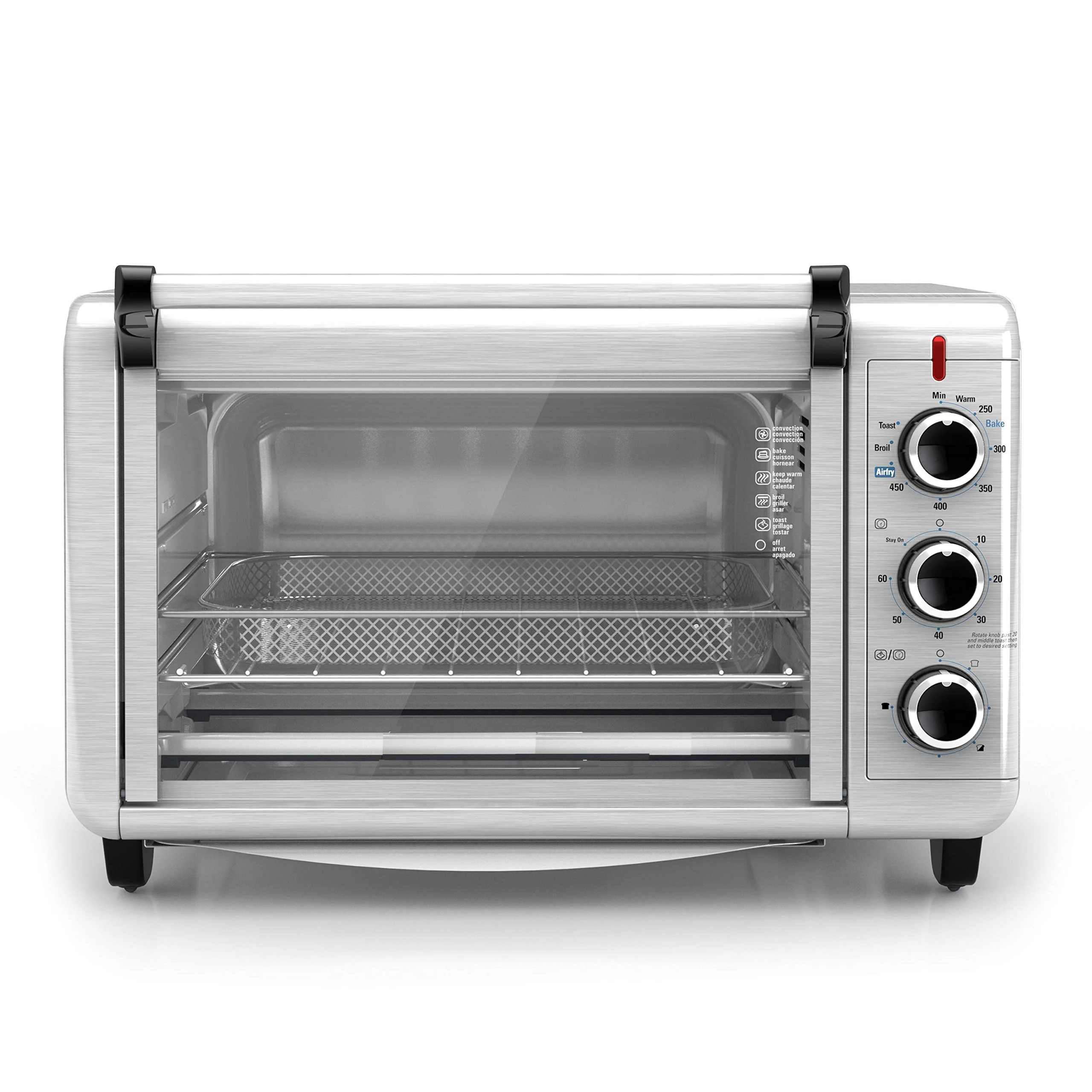 6-Slice Crisp 'N Bake Air Fry Toaster Oven, TO3215SS, 5 Cooking Functions, 60 Minute Timer, Stainless Steel