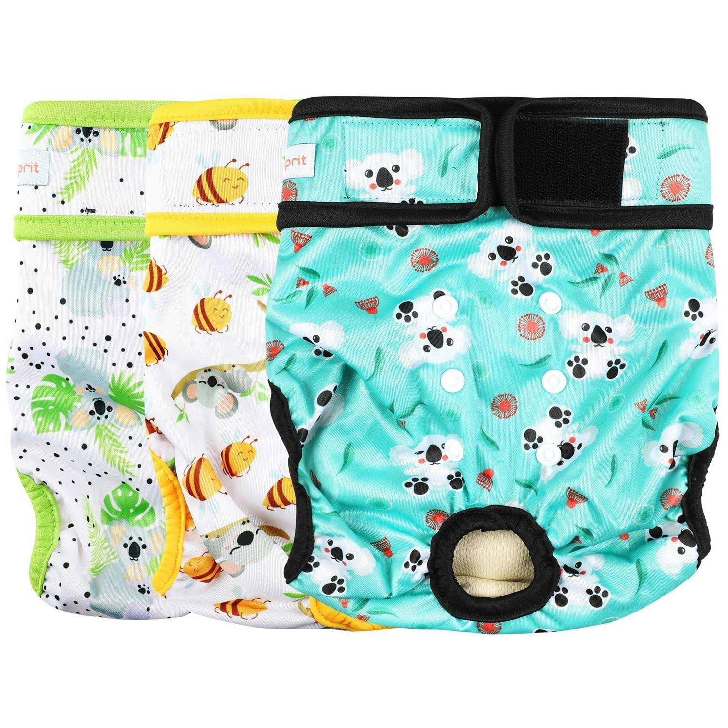Langsprit Washable Female Dog Diapers No Leak Reusable Diapers for Doggy Female in Period - Pet Supplies online store