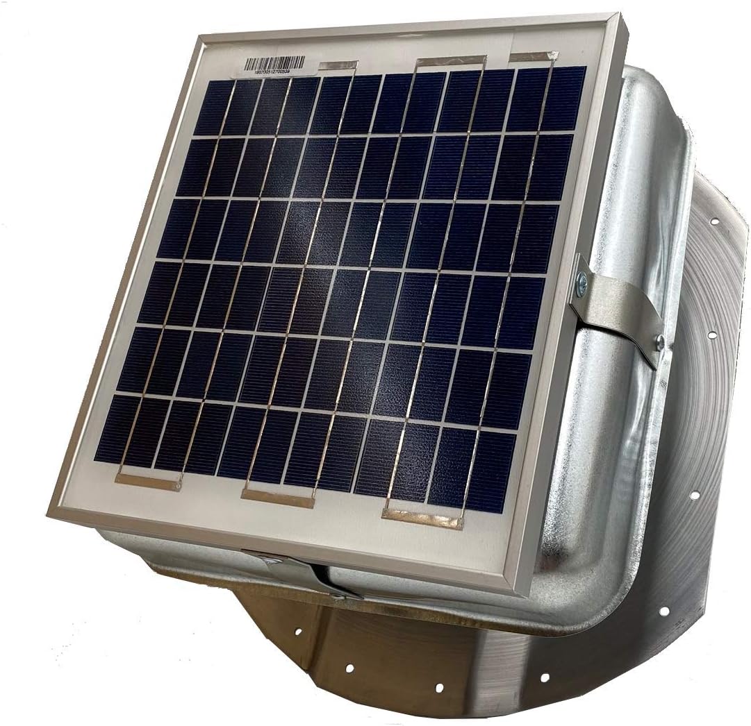 Solar Mega RoofBlaster for Conex Containers with Galvanized Vent | Solar Roof Vent | Solar Roof Exhaust Fan for Conex Shipping Containers