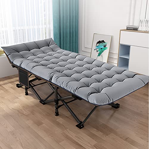 Folding Camping Cot, Folding Cot Camping Cots for Adults, Portable Sleeping Cot with Mattress Foldable Outdoor Bed Camp Cots Guest Bed with Carry Bag for Home, Office & Outdoor Use