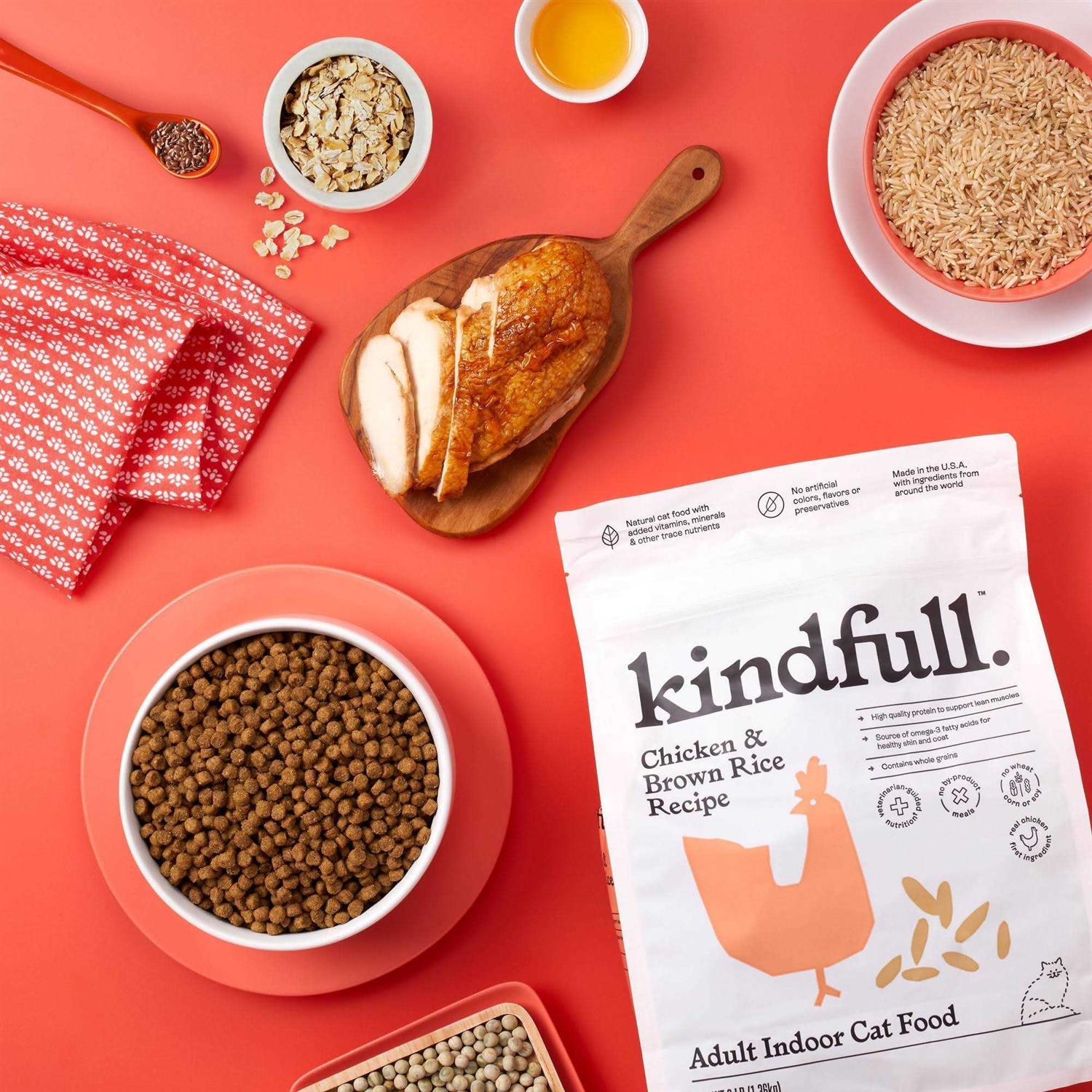 Kindfull Chicken and Brown Rice Dry Cat Food - Pet Supplies online store