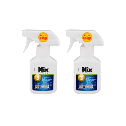 Nix Lice & Bed Bug Killing Spray for Home, Bedding & Furniture, 5 fl oz. (Pack of 3)