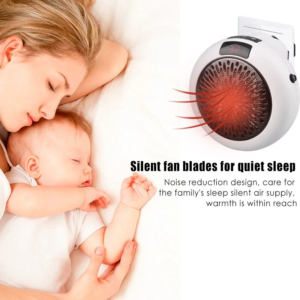 JahyElec  900W White Digital Thermostat Plug in Electric Heater Fan Remote Timer Warm up any room safely and effectively