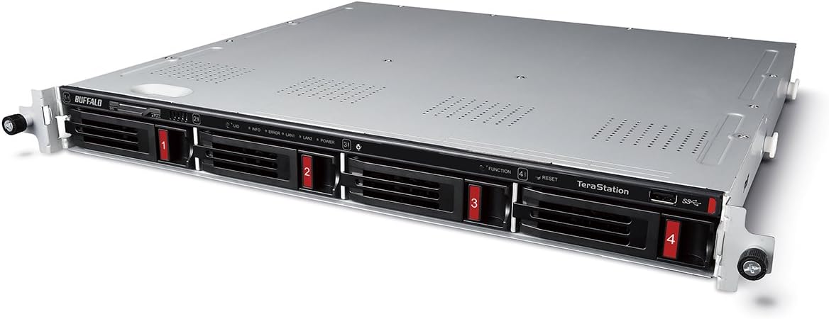 BUFFALO TeraStation 3420RN 4-Bay Rackmount NAS 4TB (2x2TB) with HDD NAS Hard Drives Included 2.5GBE / Computer Network Attached Storage / Private Cloud / NAS Storage / Network Storage / File Server