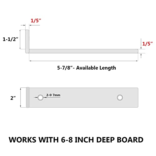 4-Pack 6 Inch Floating Shelf Brackets, Heavy Duty Hidden Shelves Bracket for Small Shelf, Kitchen Shelf, Nursery Shelf, Black Powder Coated Steel