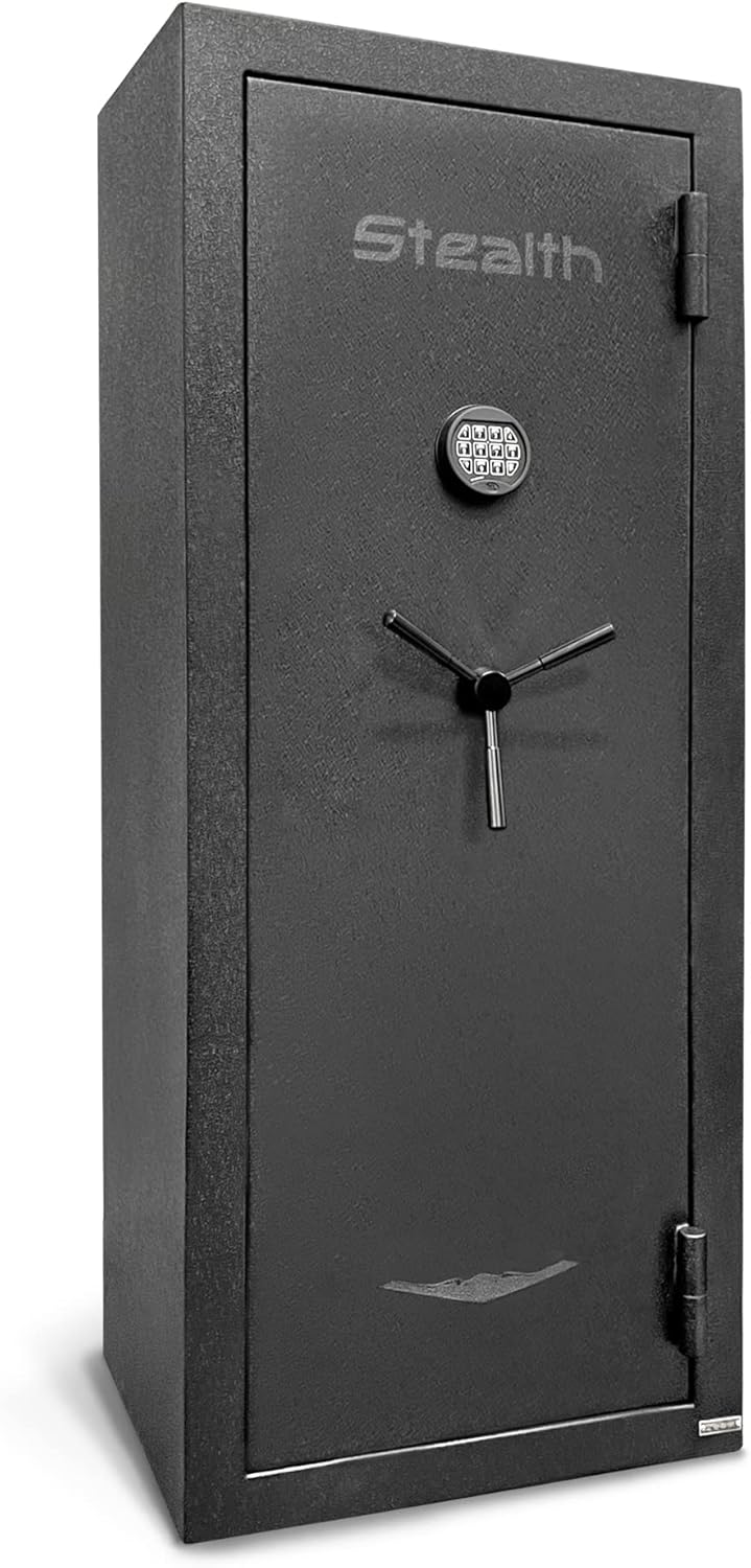 Stealth EGS23 Gun Safe Essential 23 Safe with 30 Minute Fire Protection CA DOJ Approved & 23 Long Gun Storage