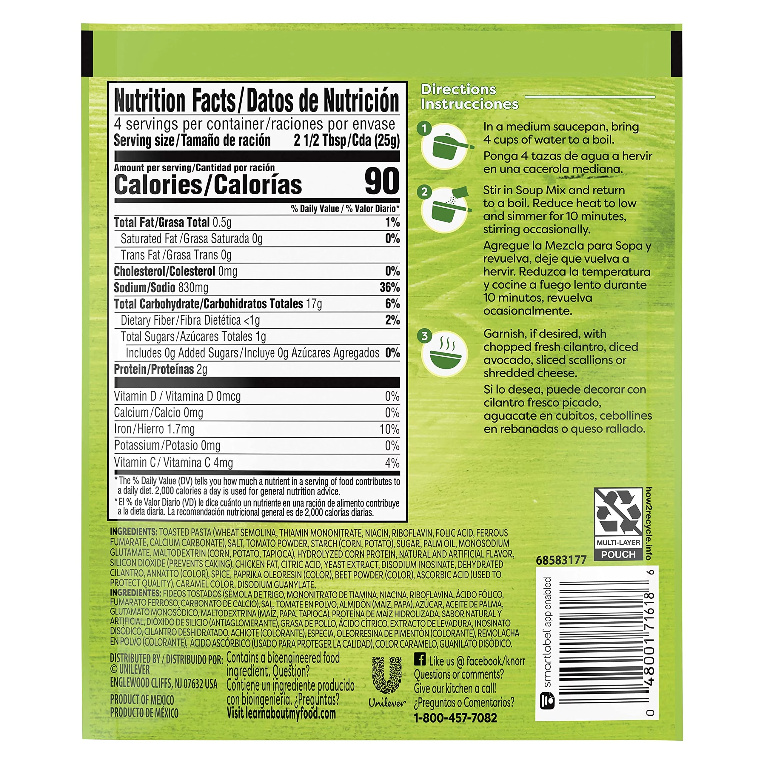 Knorr Pasta Soup Mix Tomato Based Alphabet Pasta 3.5 oz (Pack of 12)