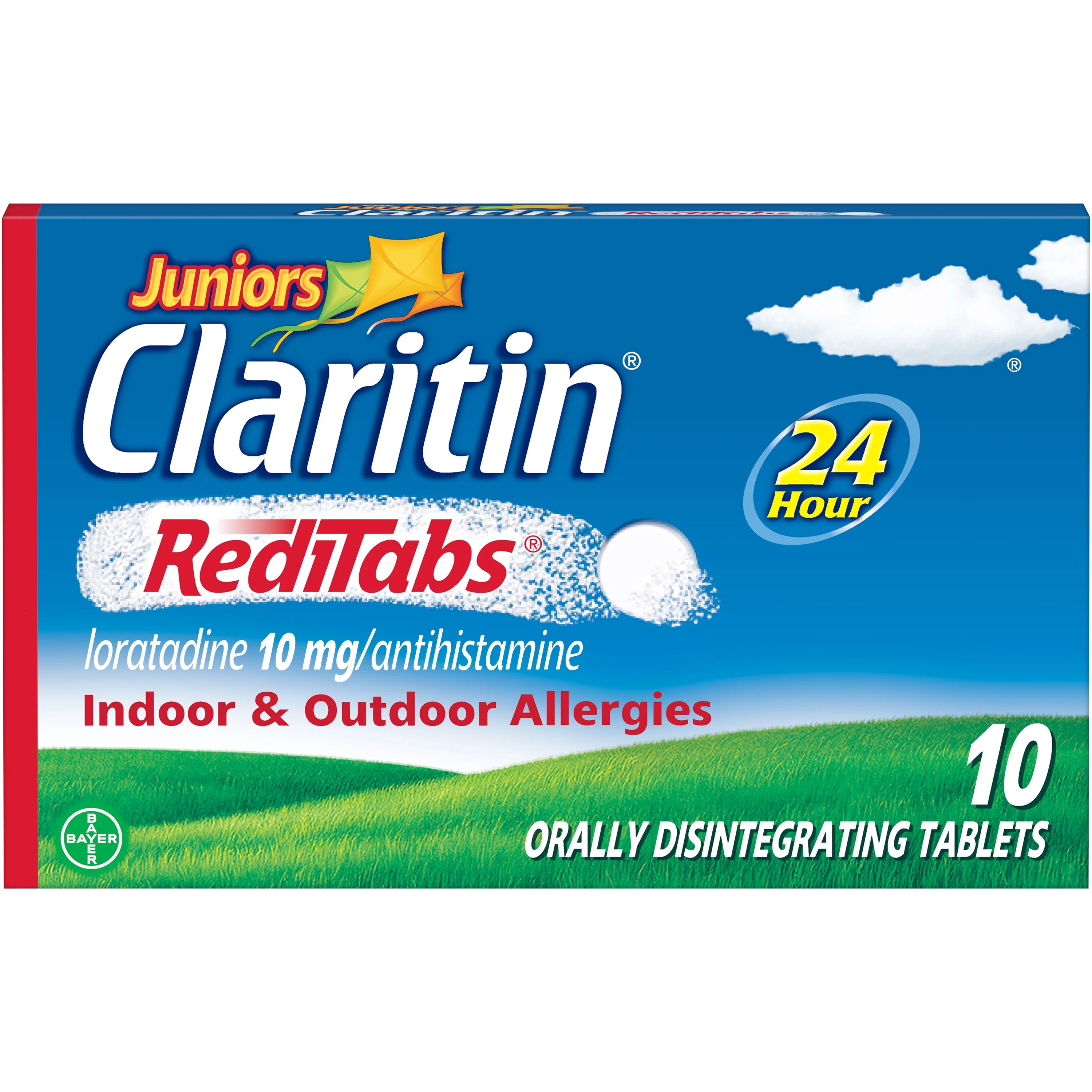 Claritin Juniors RediTabs, 24 Hour Non-Drowsy Allergy Medicine, 10 mg, 10 Ct