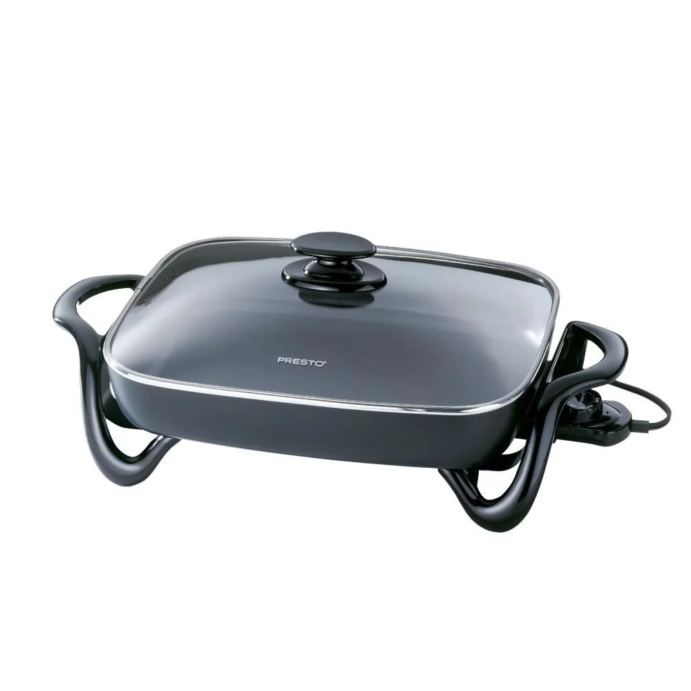 Presto 16-inch Electric Skillet with Glass Cover 06852, Ceramic