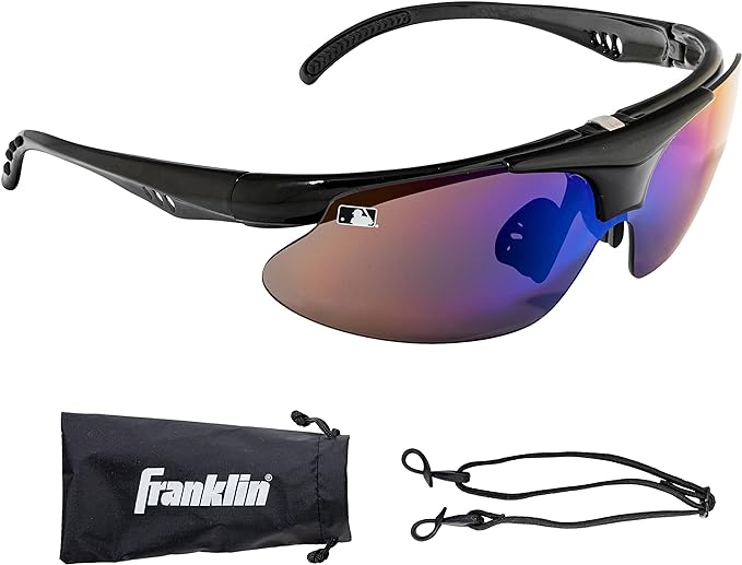Franklin Sports Baseball + Softball Sunglasses - Men's + Women's Sports Sunglasses - Flip Up Shades + Non Flip Glasses