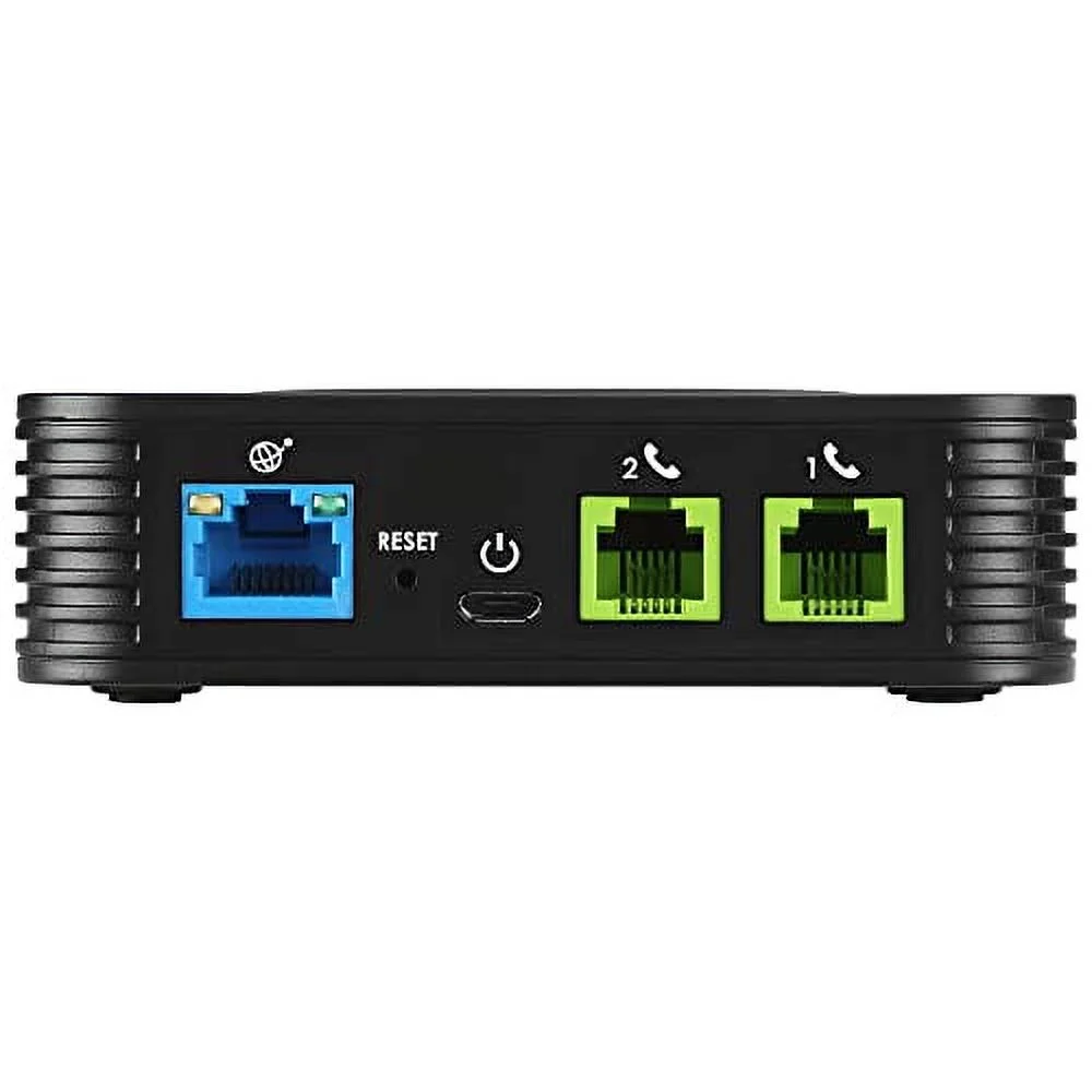 Grandstream GS-HT802 2 Port Analog Telephone Adapter VoIP Phone & Device, Black
