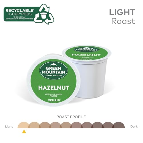 Green Mountain Coffee Roasters Hazelnut Coffee, Keurig Single-Serve K-Cup pods, Light Roast, 96 Count
