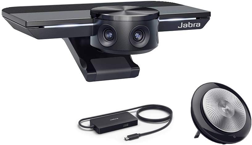 Jabra PanaCast (8100-119) with Jabra Speak 710 MS Wireless Bluetooth Speaker (7710-309) with Jabra PanaCast USB Hub (14207-59) and Jabra PanaCast Wall Mount (14207-57) Bundle